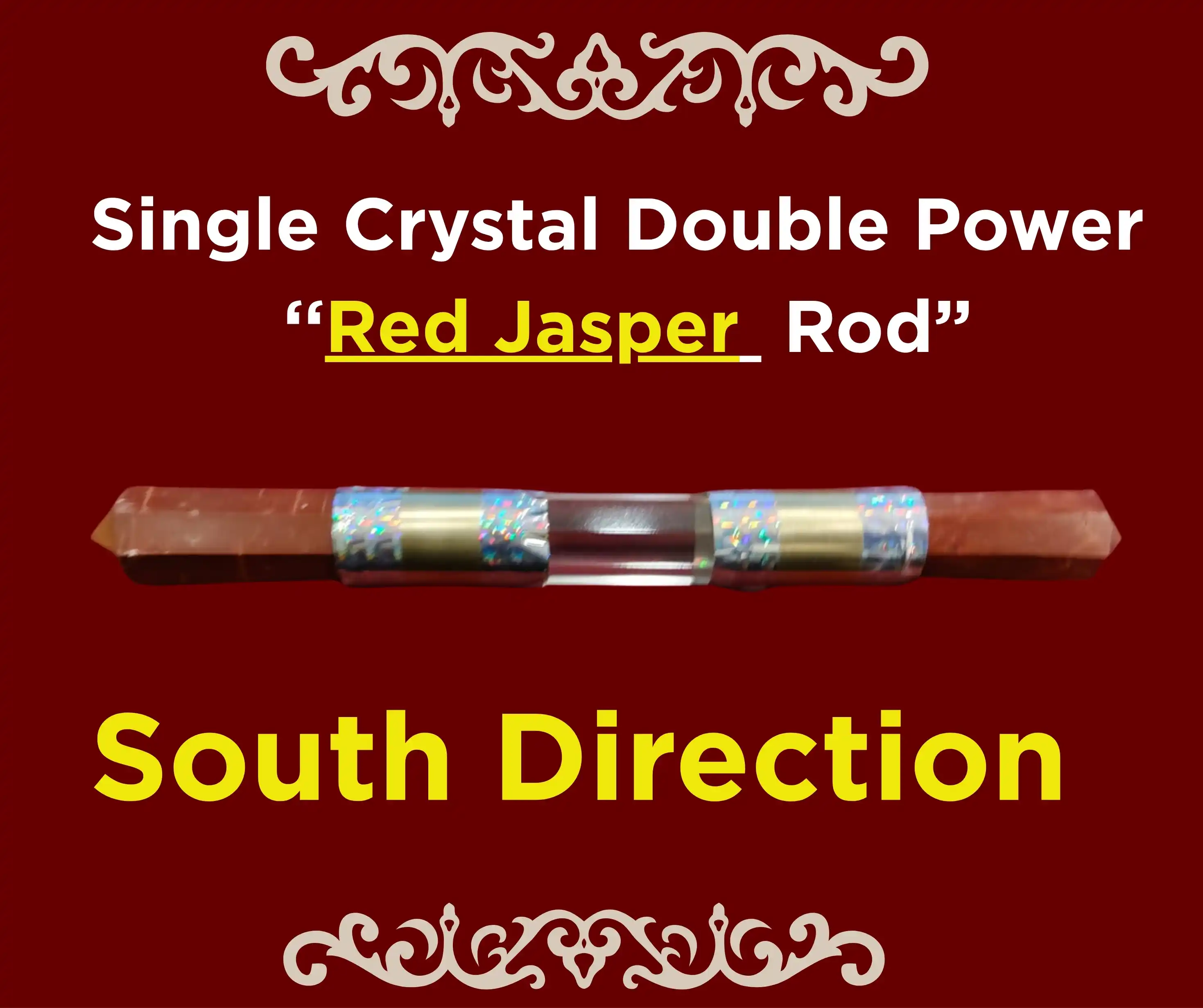 Single Crystal Double Power “Red Jasper” Rod