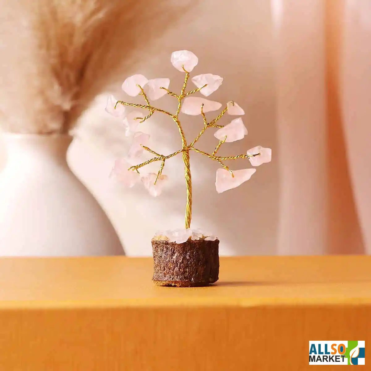 Mini Crystal Healing Tree – Rose Quartz