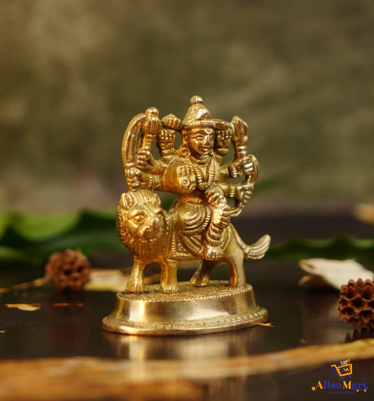 Pure Brass Durga Idol – 2.5″ (150 g)